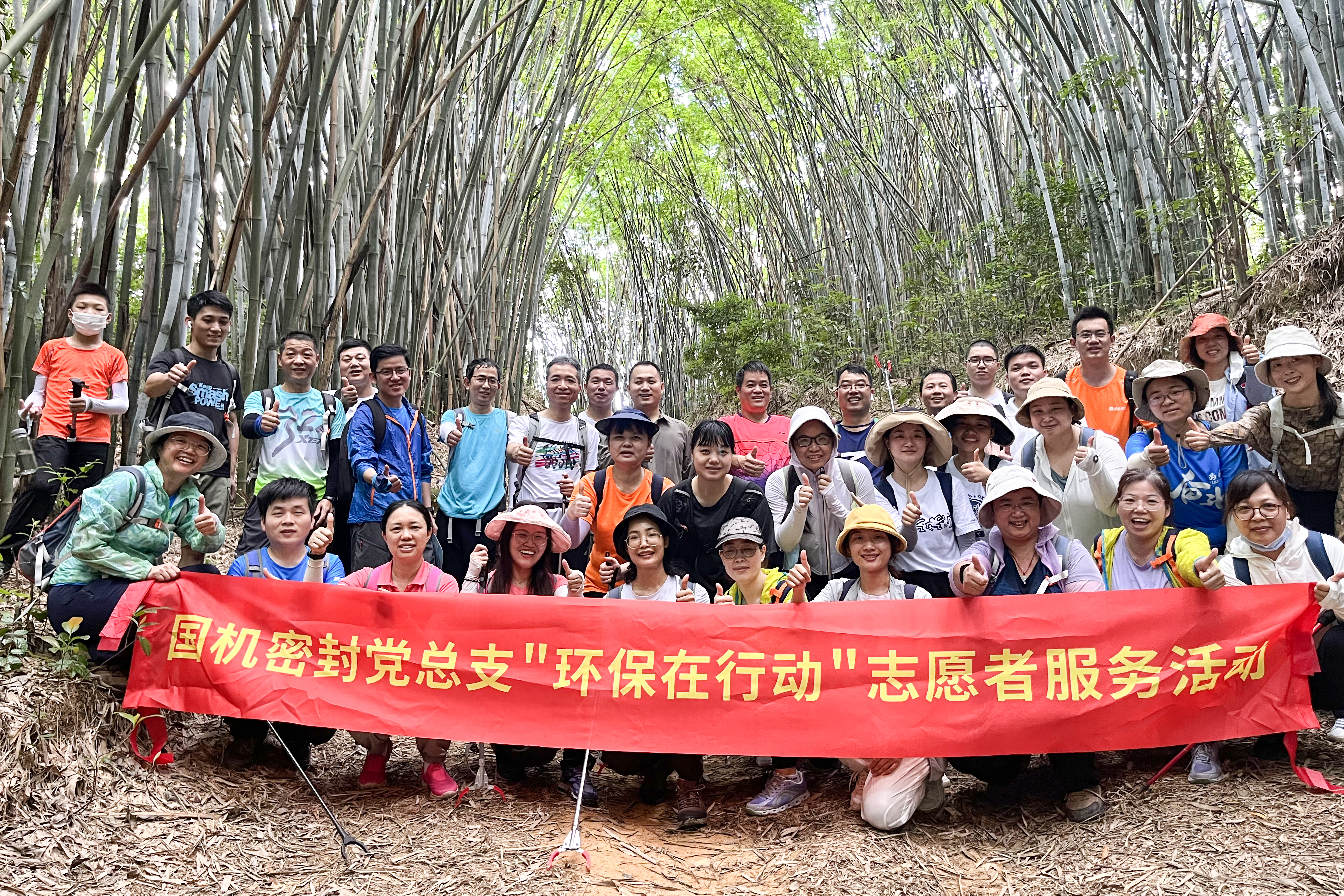 清潔山野,環保當先,黨員志愿服務在行動